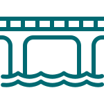 Icon of a bridge over water