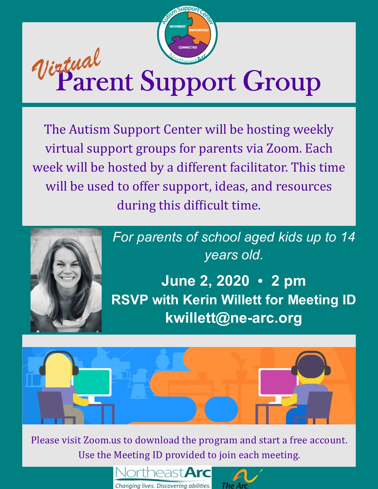 Autism Support Center Parent Support Group Flyer
