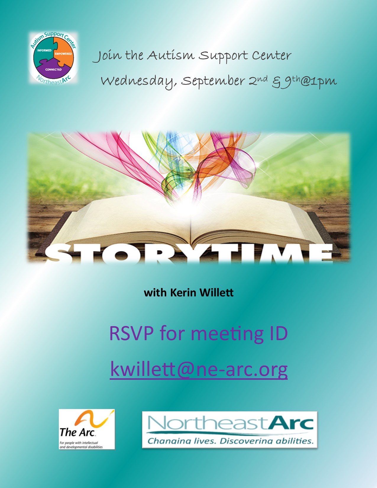 Flyer for Story Time Event with Kerin