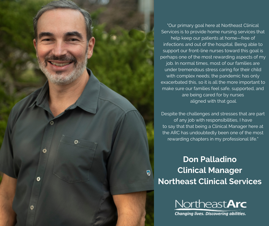 Picture of Don Palladino with a quote saying that working at Northeast Arc has been one of the most rewarding chapters of his professional life