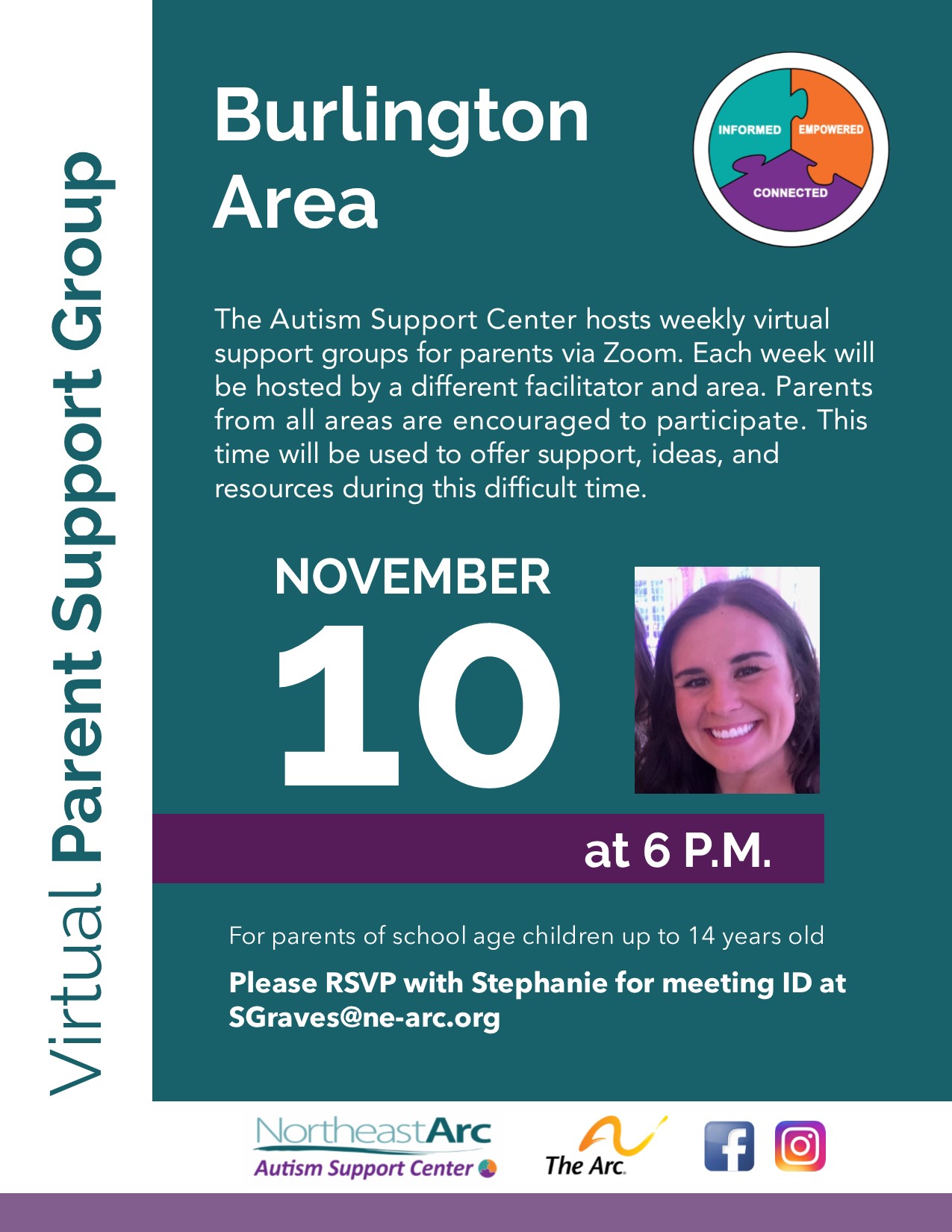 Flyer for Autism Parent Support Group