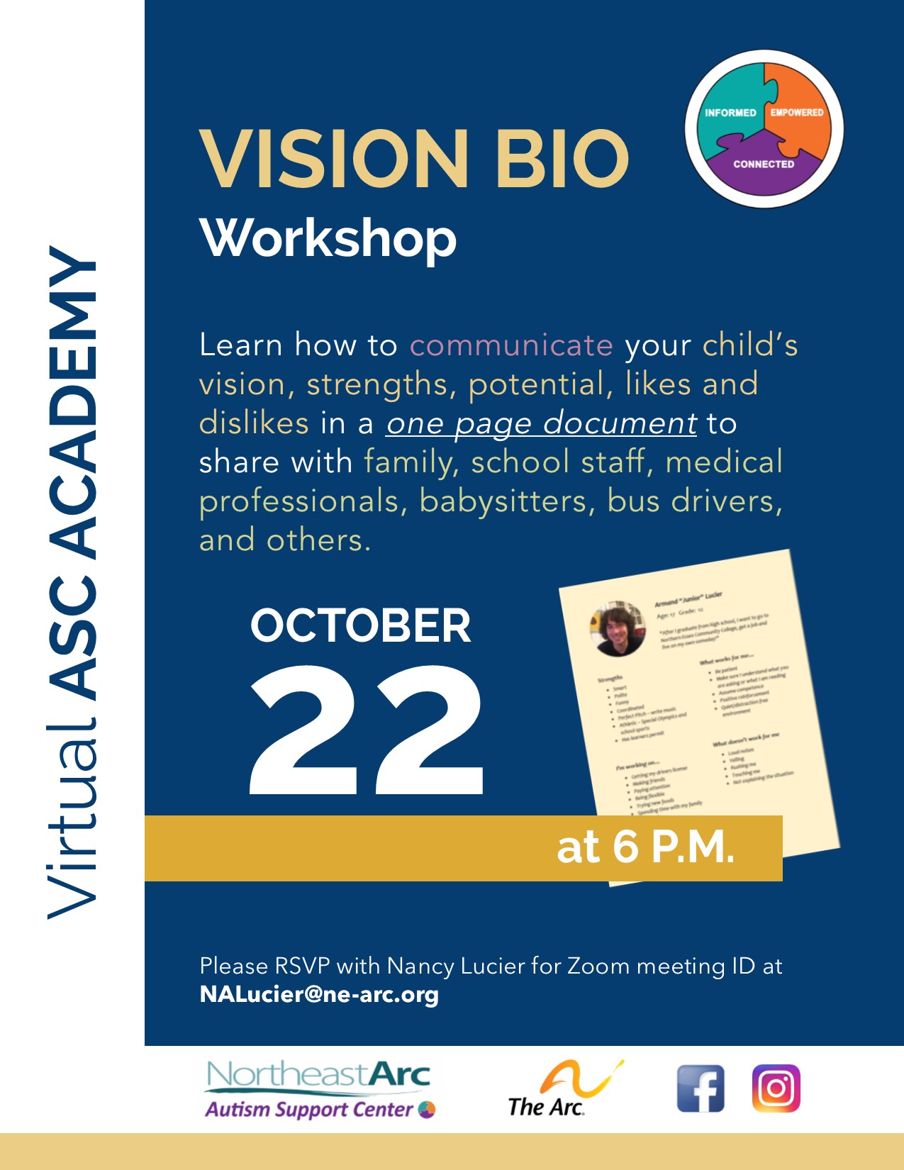 Virtual ASC Academy Workshop on writing a Vision Bio