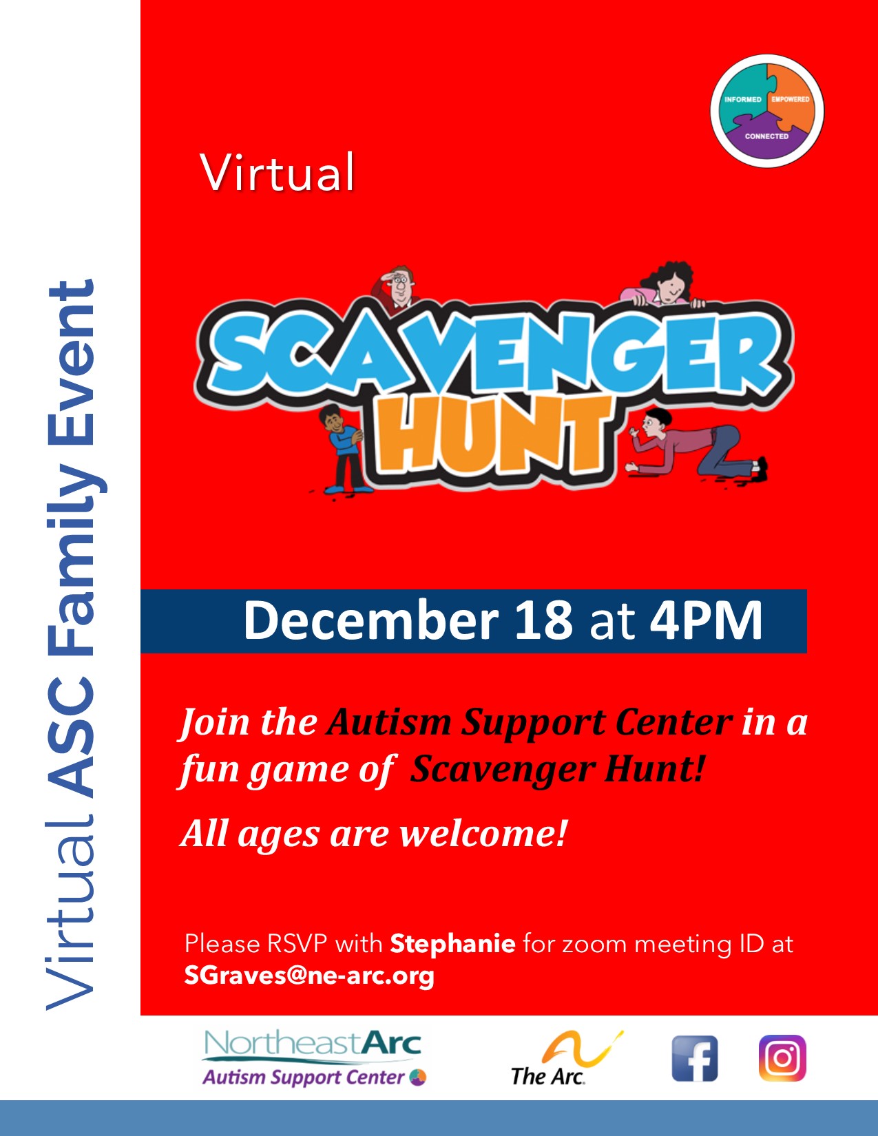 Flyer for Virtual Game of Scavenger Hunt!