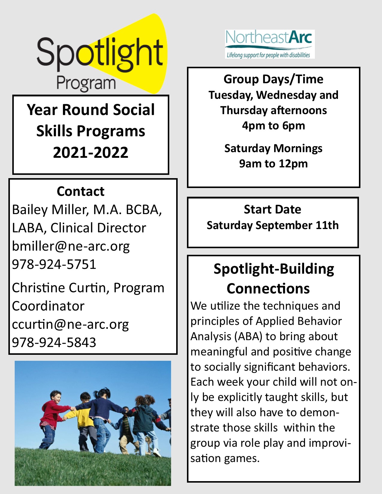 Spotlight Summer Program flyer 