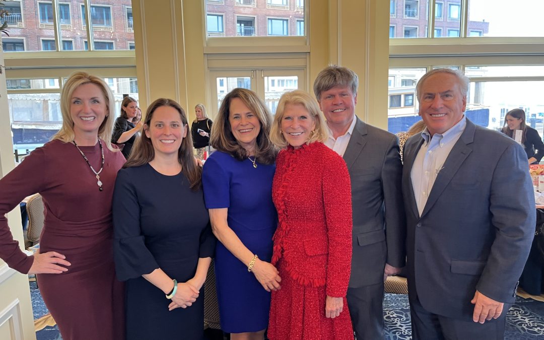 Pictured left to right with Jo Ann are Heidi Ellard, Vice-Chair of the Northeast Arc Board of Directors, Emily Derr, Jo Ann's daughter, and RoAnn Costin, Chris Mackenzie, and Steven Rosenthal, all members of Northeast Arc's Advisory Board.